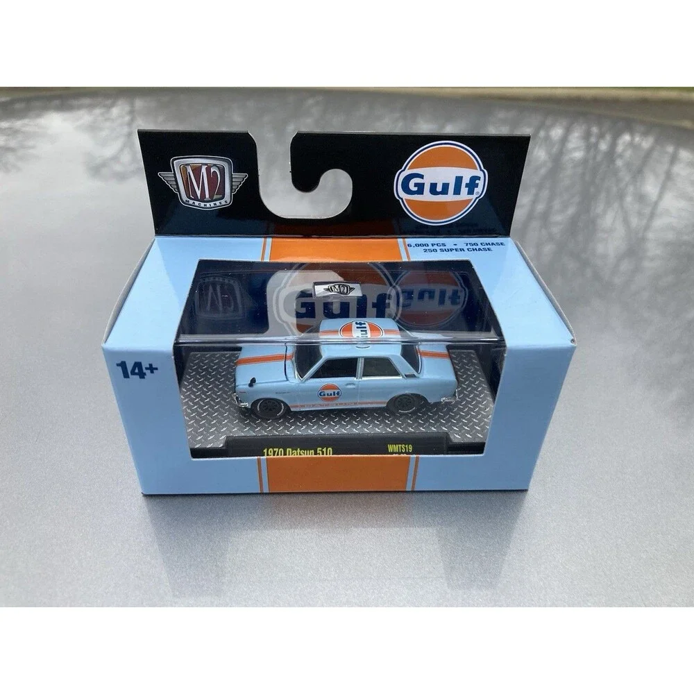 NEW RELEASE MINT 2025 M2 Machines GULF RACING 1970 DATSUN 510 WMTS19